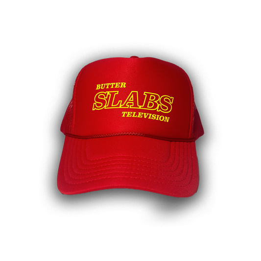 slabs television trucker - red